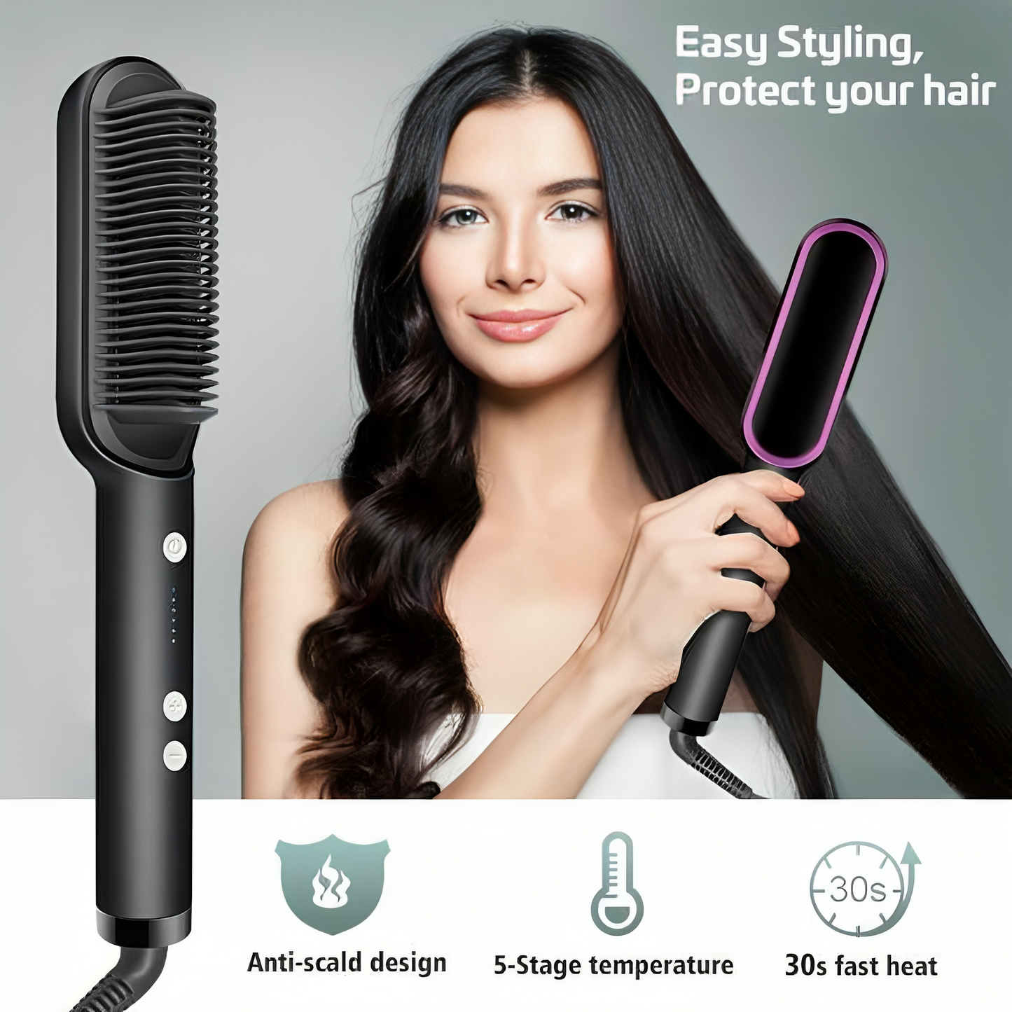 Professional Hair Straightener Brushes